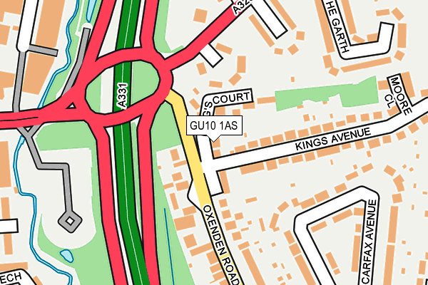 GU10 1AS map - OS OpenMap – Local (Ordnance Survey)