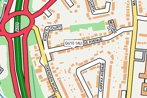 GU10 1AU map - OS OpenMap – Local (Ordnance Survey)