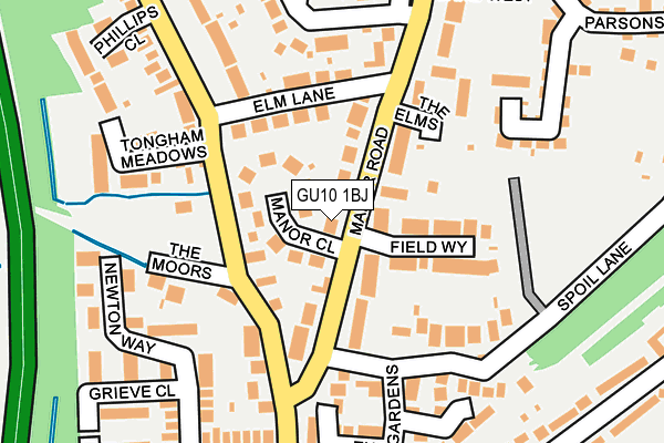 GU10 1BJ map - OS OpenMap – Local (Ordnance Survey)
