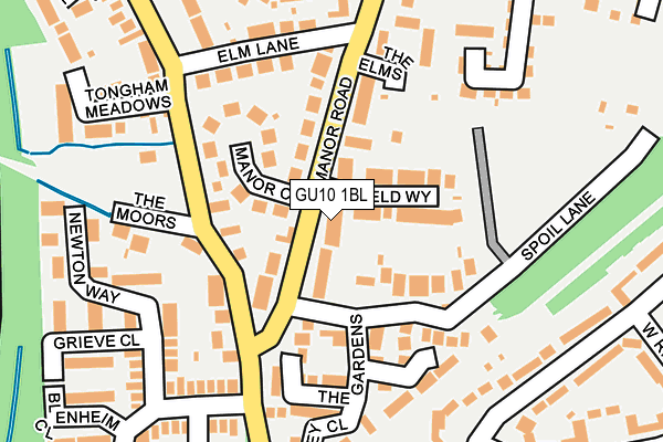 GU10 1BL map - OS OpenMap – Local (Ordnance Survey)