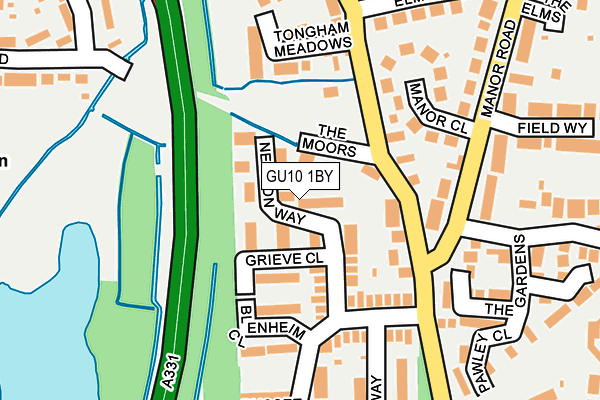 GU10 1BY map - OS OpenMap – Local (Ordnance Survey)