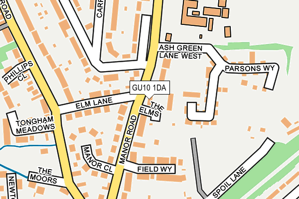 GU10 1DA map - OS OpenMap – Local (Ordnance Survey)