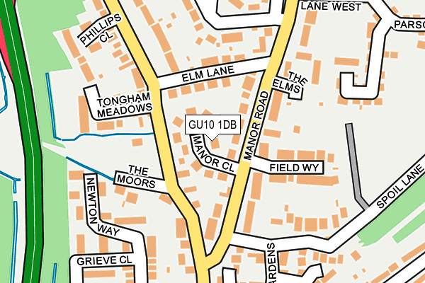 GU10 1DB map - OS OpenMap – Local (Ordnance Survey)