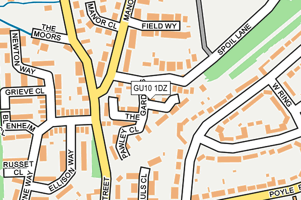 GU10 1DZ map - OS OpenMap – Local (Ordnance Survey)