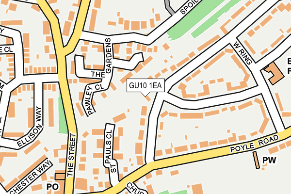 GU10 1EA map - OS OpenMap – Local (Ordnance Survey)