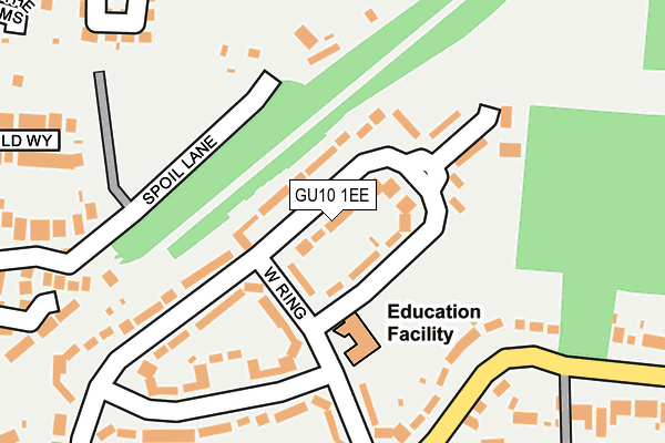 GU10 1EE map - OS OpenMap – Local (Ordnance Survey)