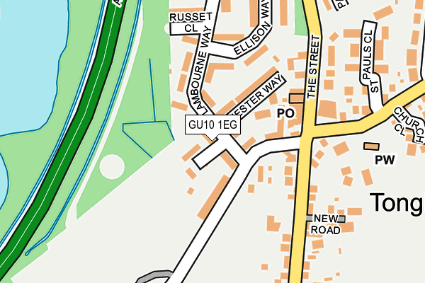 GU10 1EG map - OS OpenMap – Local (Ordnance Survey)