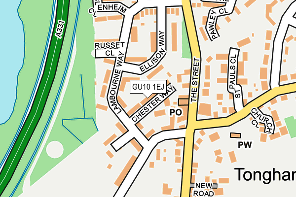 GU10 1EJ map - OS OpenMap – Local (Ordnance Survey)