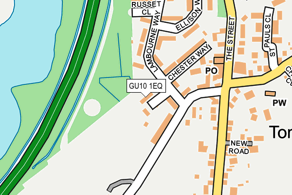 GU10 1EQ map - OS OpenMap – Local (Ordnance Survey)