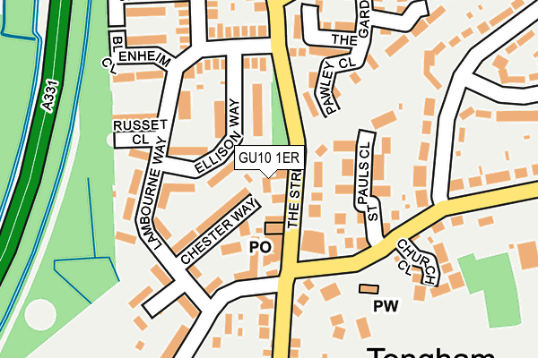 GU10 1ER map - OS OpenMap – Local (Ordnance Survey)