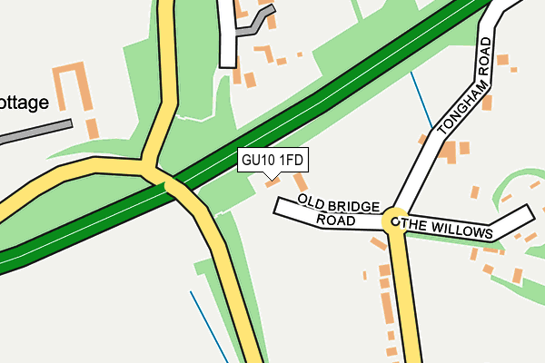 GU10 1FD map - OS OpenMap – Local (Ordnance Survey)