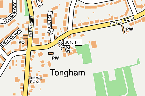 GU10 1FF map - OS OpenMap – Local (Ordnance Survey)