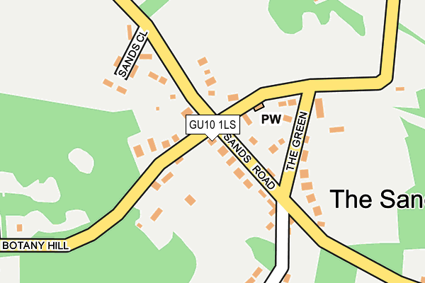 GU10 1LS map - OS OpenMap – Local (Ordnance Survey)