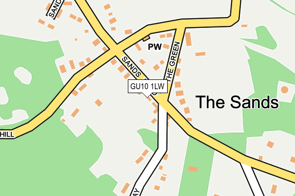 GU10 1LW map - OS OpenMap – Local (Ordnance Survey)