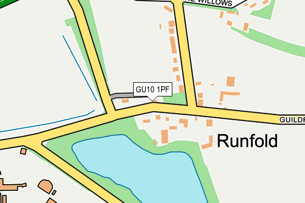 GU10 1PF map - OS OpenMap – Local (Ordnance Survey)