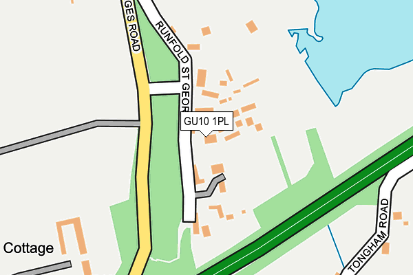 GU10 1PL map - OS OpenMap – Local (Ordnance Survey)