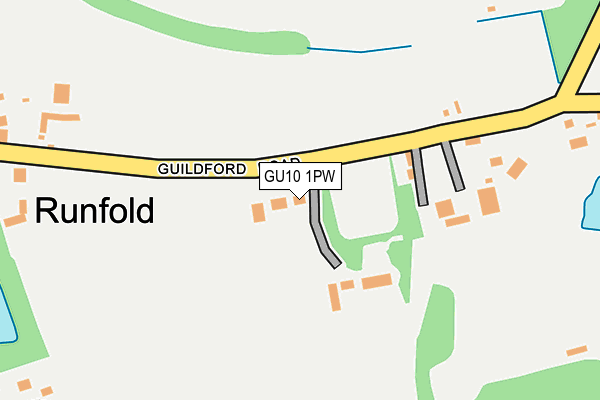 GU10 1PW map - OS OpenMap – Local (Ordnance Survey)