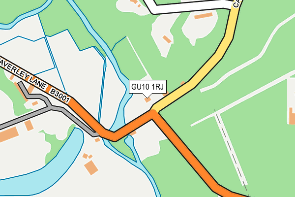 GU10 1RJ map - OS OpenMap – Local (Ordnance Survey)