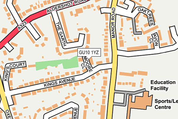 GU10 1YZ map - OS OpenMap – Local (Ordnance Survey)