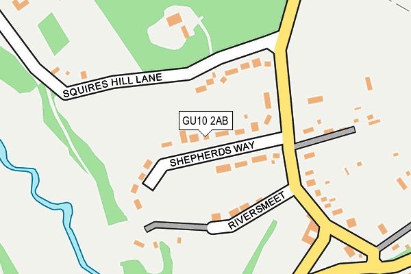 GU10 2AB map - OS OpenMap – Local (Ordnance Survey)