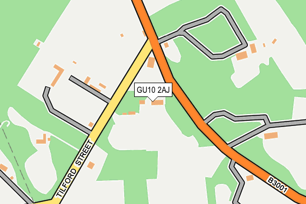 GU10 2AJ map - OS OpenMap – Local (Ordnance Survey)