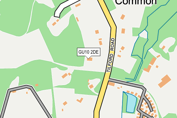 GU10 2DE map - OS OpenMap – Local (Ordnance Survey)