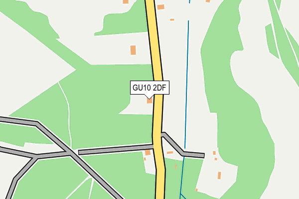 GU10 2DF map - OS OpenMap – Local (Ordnance Survey)