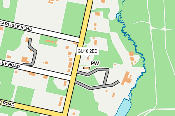 GU10 2ED map - OS OpenMap – Local (Ordnance Survey)