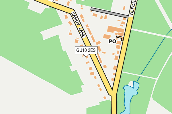 GU10 2ES map - OS OpenMap – Local (Ordnance Survey)