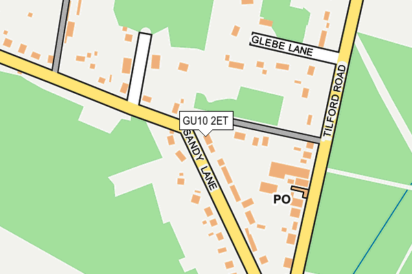 GU10 2ET map - OS OpenMap – Local (Ordnance Survey)