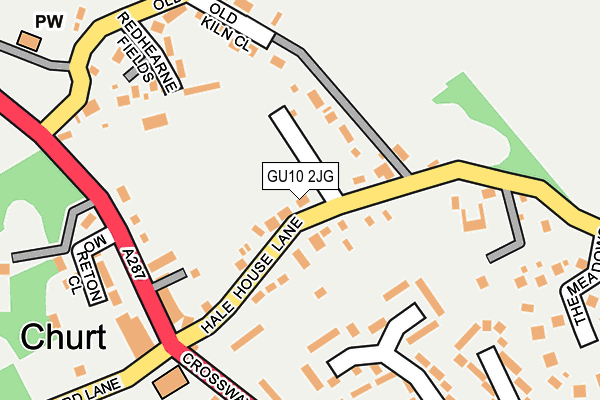 GU10 2JG map - OS OpenMap – Local (Ordnance Survey)