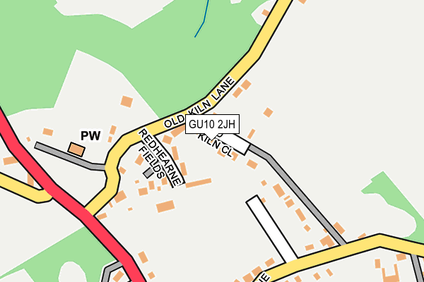GU10 2JH map - OS OpenMap – Local (Ordnance Survey)