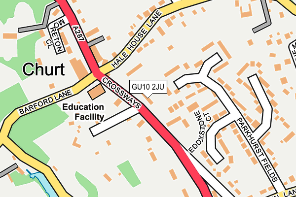 GU10 2JU map - OS OpenMap – Local (Ordnance Survey)