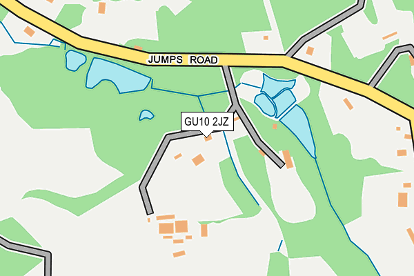 GU10 2JZ map - OS OpenMap – Local (Ordnance Survey)