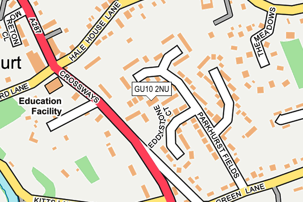 GU10 2NU map - OS OpenMap – Local (Ordnance Survey)