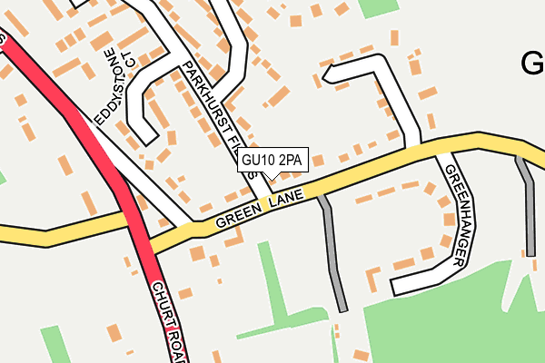GU10 2PA map - OS OpenMap – Local (Ordnance Survey)