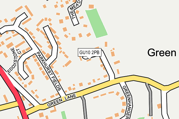 GU10 2PB map - OS OpenMap – Local (Ordnance Survey)