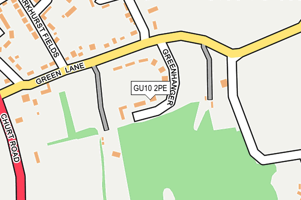 GU10 2PE map - OS OpenMap – Local (Ordnance Survey)
