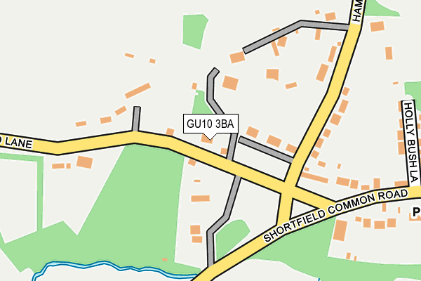 GU10 3BA map - OS OpenMap – Local (Ordnance Survey)
