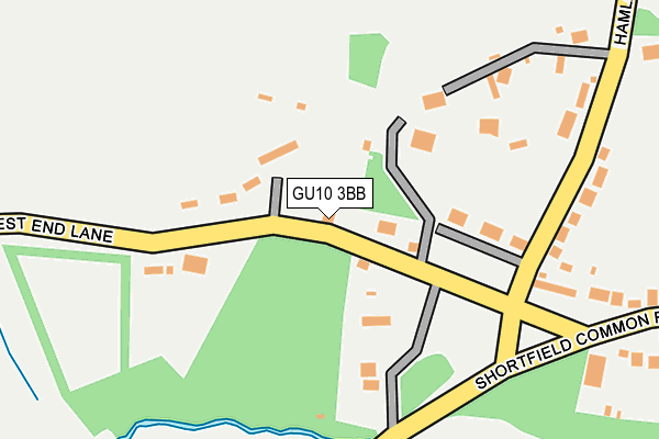 GU10 3BB map - OS OpenMap – Local (Ordnance Survey)