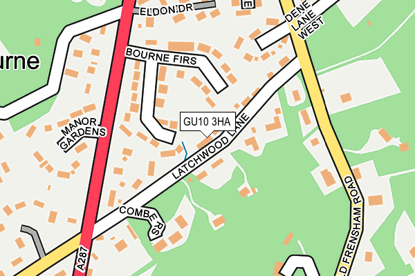 GU10 3HA map - OS OpenMap – Local (Ordnance Survey)