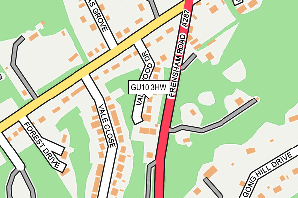 GU10 3HW map - OS OpenMap – Local (Ordnance Survey)