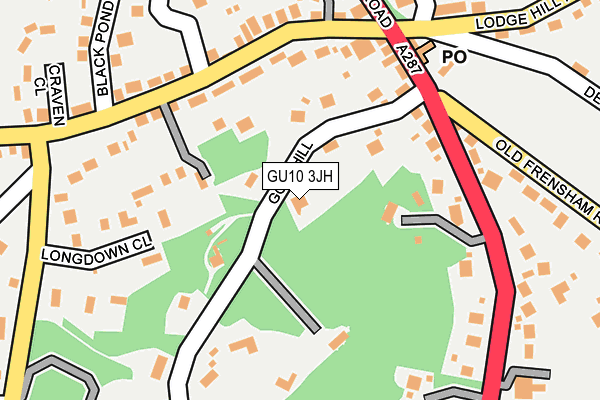 GU10 3JH map - OS OpenMap – Local (Ordnance Survey)