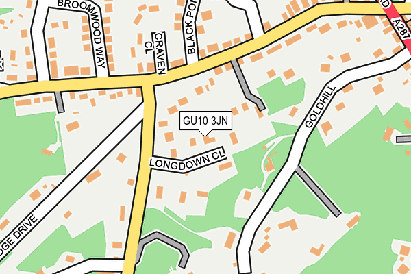 GU10 3JN map - OS OpenMap – Local (Ordnance Survey)