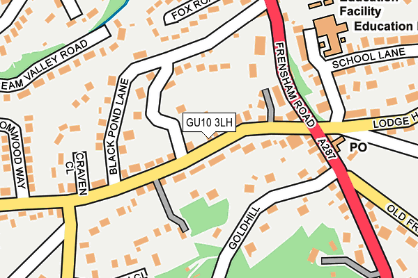 GU10 3LH map - OS OpenMap – Local (Ordnance Survey)