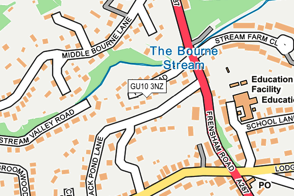 GU10 3NZ map - OS OpenMap – Local (Ordnance Survey)
