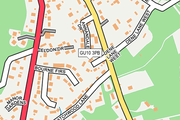 GU10 3PB map - OS OpenMap – Local (Ordnance Survey)