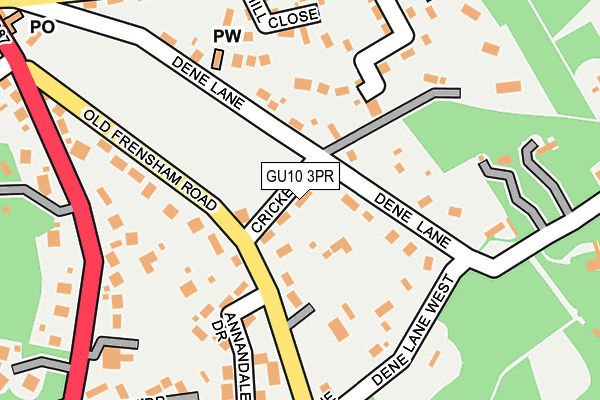 GU10 3PR map - OS OpenMap – Local (Ordnance Survey)