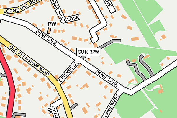 GU10 3PW map - OS OpenMap – Local (Ordnance Survey)