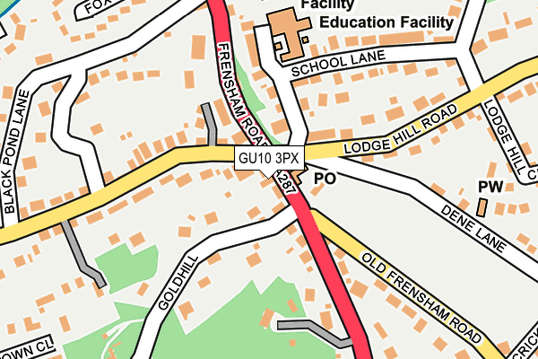 GU10 3PX map - OS OpenMap – Local (Ordnance Survey)